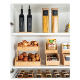 Маленький Бамбуковый Штабелируемый Органайзер Little Storage, маленький - 1 miniature