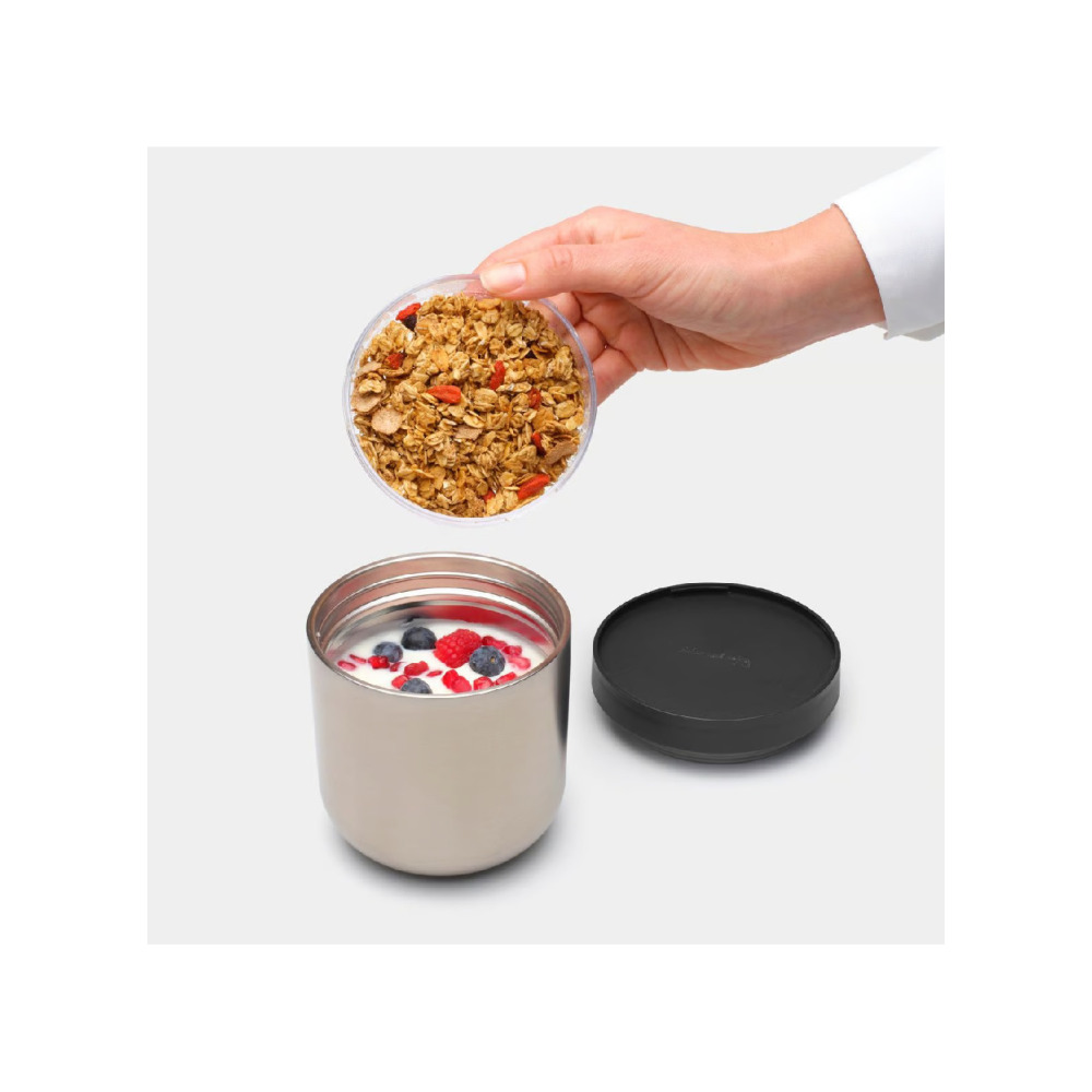 وعاء غداء معزول ميك آند تيك من برابانتيا سعة 0.5 لتر، رمادي داكن - 6