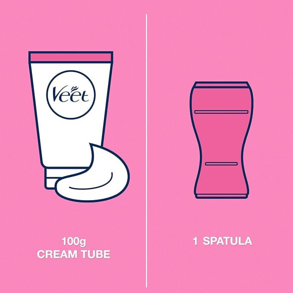 Veet, Silky Fresh, Hair removal cream, For dry skin, Shea butter & lily, 100 g - 3