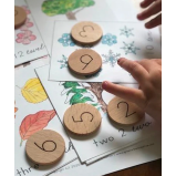 Math Manipulatives (Number discs) - 4 miniature