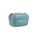 صندوق تبريد كلاسيكي من بولار بوكس سعة 20 لتر مع حزام جلدي، ثلج صلب معزول حراريًا للشاطئ والنزهات وغطاء قابل للتحويل، لون بيج/زيتوني PB-9312، أزرق - بح - 8 miniature