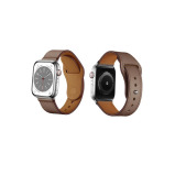 Perfii Genuine Leather Replacement Band For Apple Watch 49, 45, 44, 42 mm Series Ultra 8/7/6/5/4 SE - 1 miniature