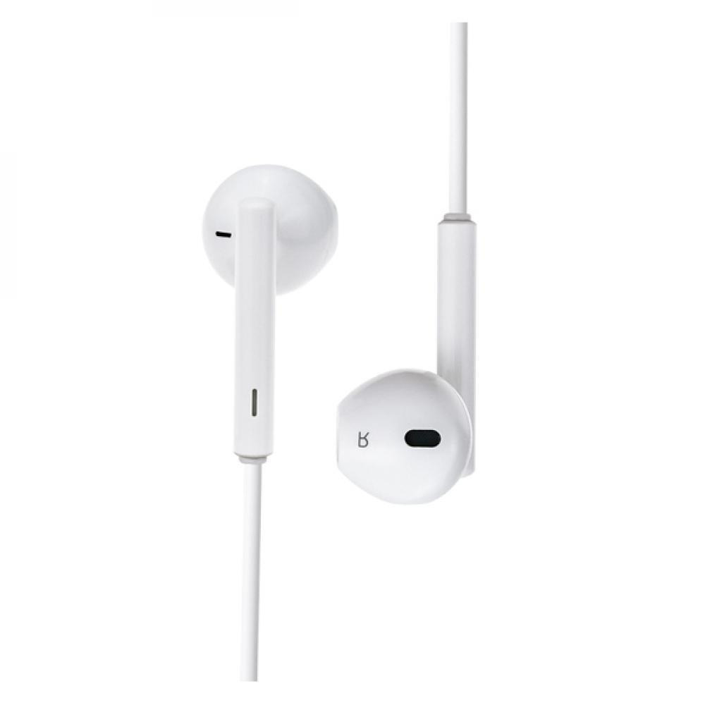 Miccell \/ Stereo earphone, Type C, Wired, Volume control 1.15M, White, VQ-H53 - 1