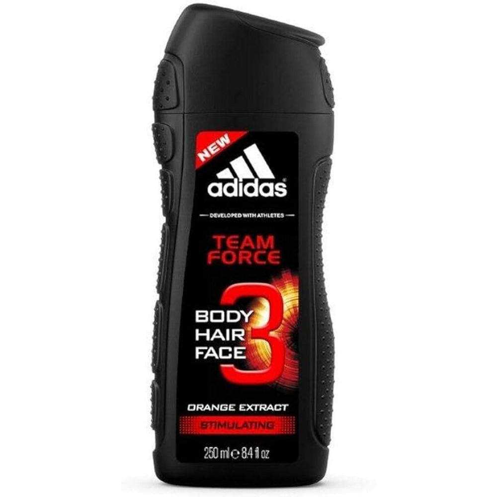 Adidas, Shower gel, Team Force, Fresh and woody, 250 ml - 1