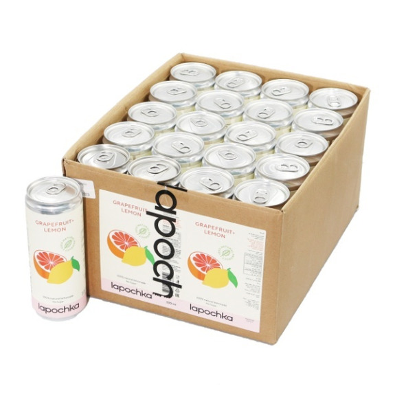 لابوتشكا، ليموناضة طبيعية، جريب فروت وليمون، 330 مل، 20 قطعة