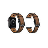 Perfii One Rivet Leather Replacement Band For Apple Watch 49/45/44/42mm Series Ultra/8/7/6/5/4/SE - 3 miniature