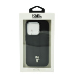 حافظة صلبة كارل لاغرفيلد نايلون Puffy Ikonik Pin لهاتف Iphone 14 Pro - أسود - 4 miniature