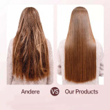 بوميدي HS1 مكواة تمليس الشعر الكهربائية متعددة المستويات لضبط درجة الحرارة شاشة رقمية 45 وات - وردي - 5 miniature