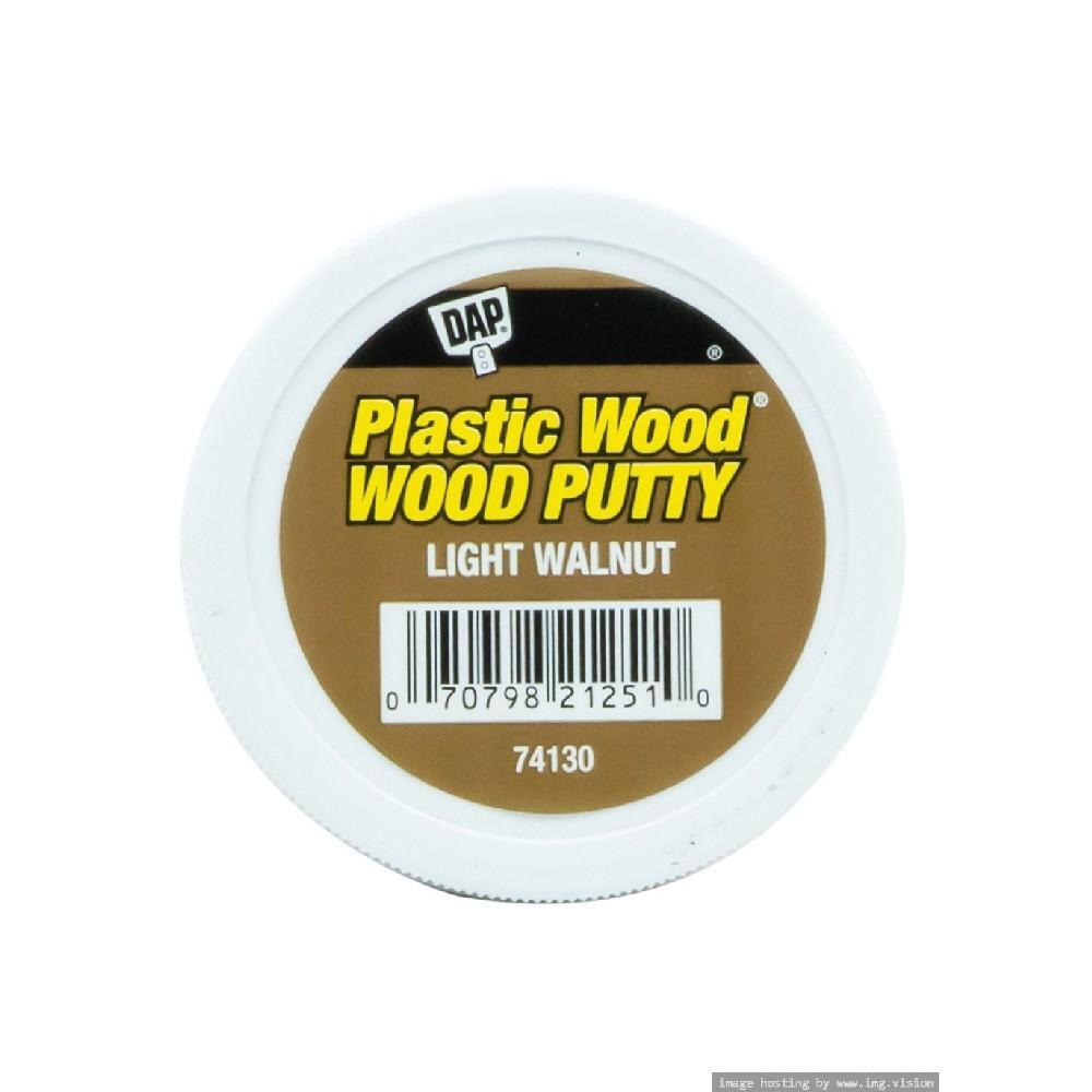 DAP Plastic Wood Putty 3.7 Ounce Light Walnut - 2