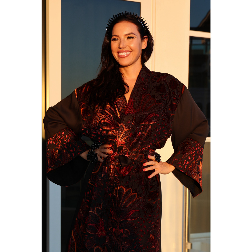 الروح الآسيوية، غروب الشمس المخملي، مقاس موحد (XS-XL) - 2