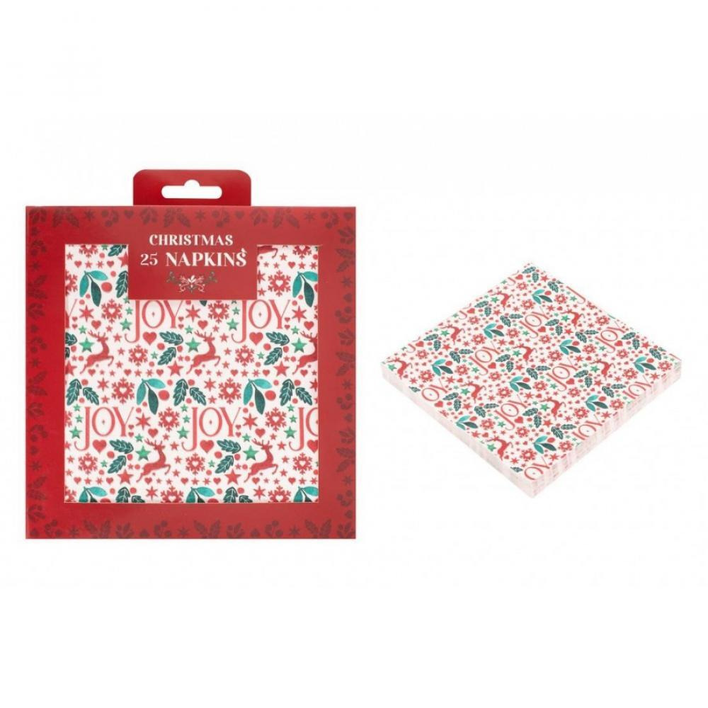 RSW Christmas Joy Napkins Pack of 25 - 1