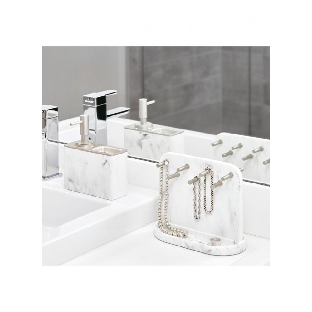 Органайзер для Украшений Inter Design Dakota Из Белого мраморного атласа - 4