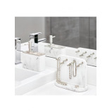 Органайзер для Украшений Inter Design Dakota Из Белого мраморного атласа - 4 miniature