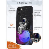 غطاء واقٍ لهاتف apple Iphone 12 PRO رائد فضاء يحمل كتابًا - 2 miniature