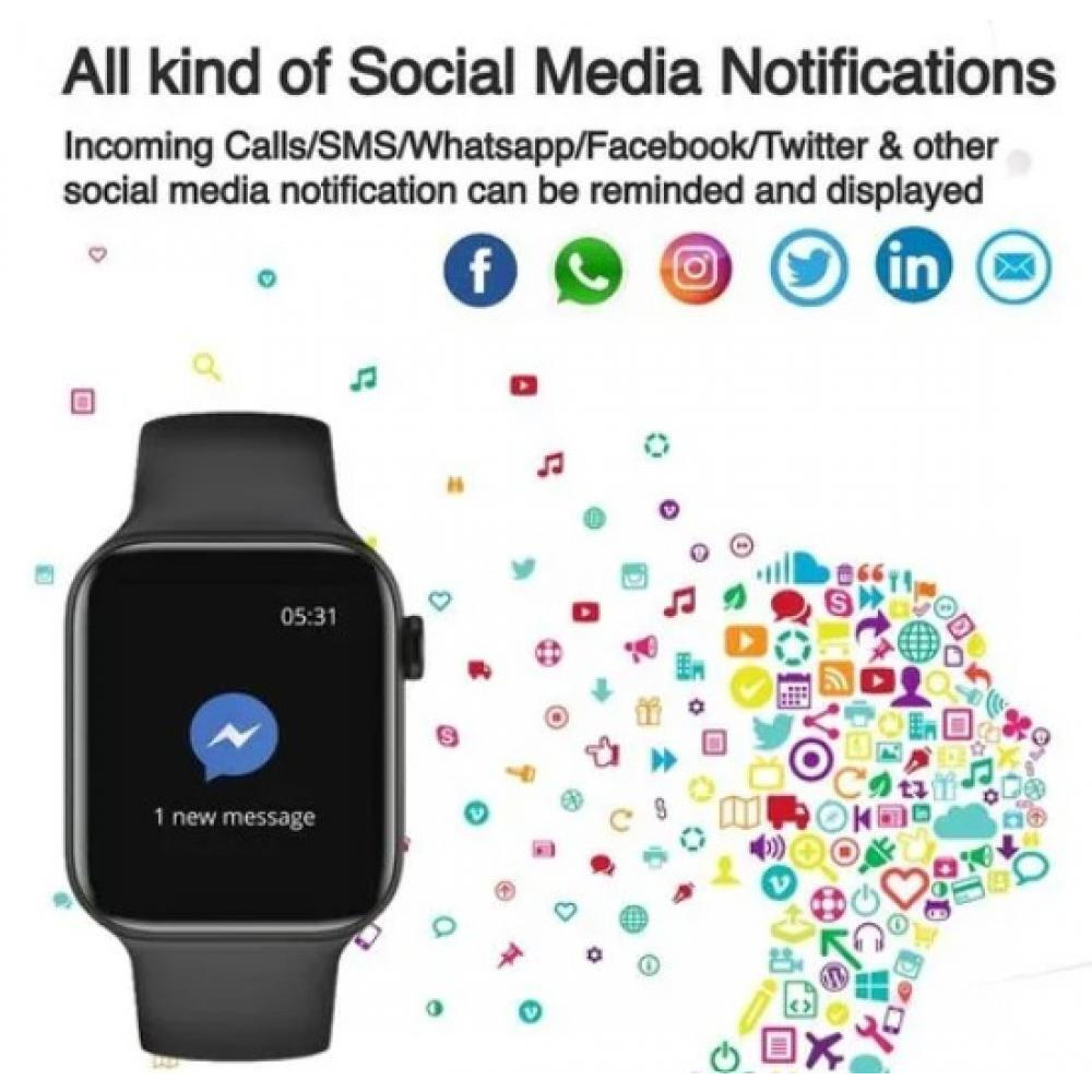eOnz \/ Smartwatch, Elite black, Display 1.79", Square, Silicone, Compatible with Android and iOS, 30 g - 3