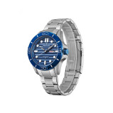 Kenneth Scott Men's Analog D.Blue Dial Watch - K22043-SBSN - 2 miniature
