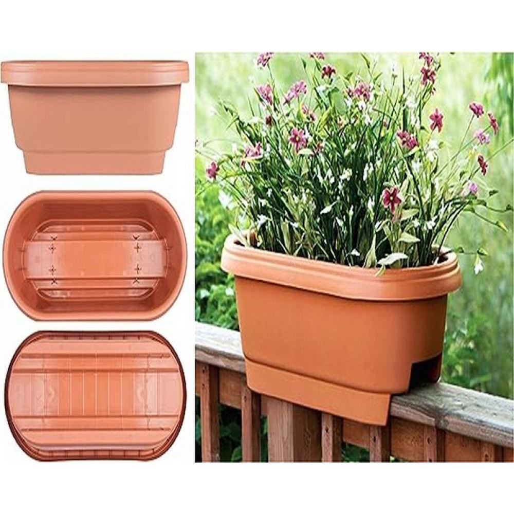 Bloem 24" Clay Rail Planter - 3