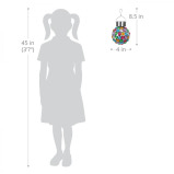 إكزارت كرة أكريليك معلقة تعمل بالطاقة الشمسية ، بيضاء - 3 miniature