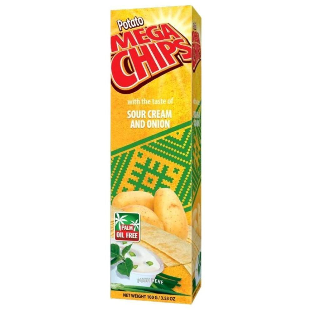 رقائق البطاطس ميجا بطعم الكريمة الحامضة والبصل 100 جرام - 1