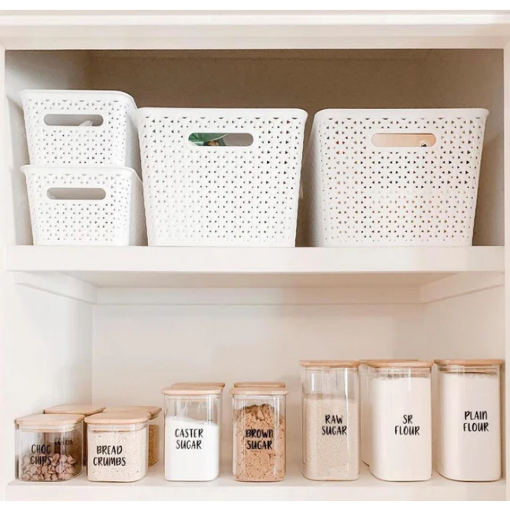 عسل النحل 750 مل زجاج مربع محكم متعدد الأغراض مع غطاء من الخيزران للمطبخ والمخزن - 3