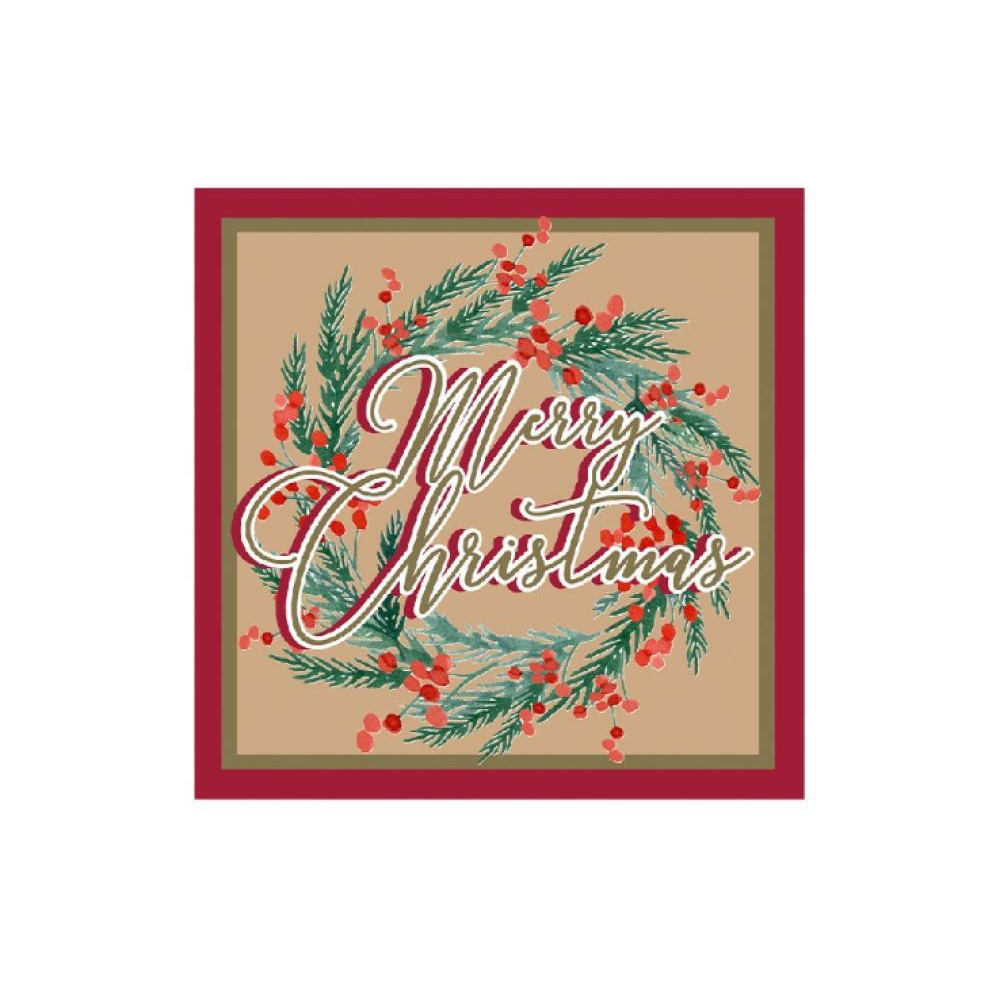 North Pole Greeting Card Kraft Boxed Card Pack of 12 X-32442-BC - 1