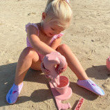 Jug Scrunch Crocodile for bath and beach, Silicone, Dusty Rose - 2 miniature