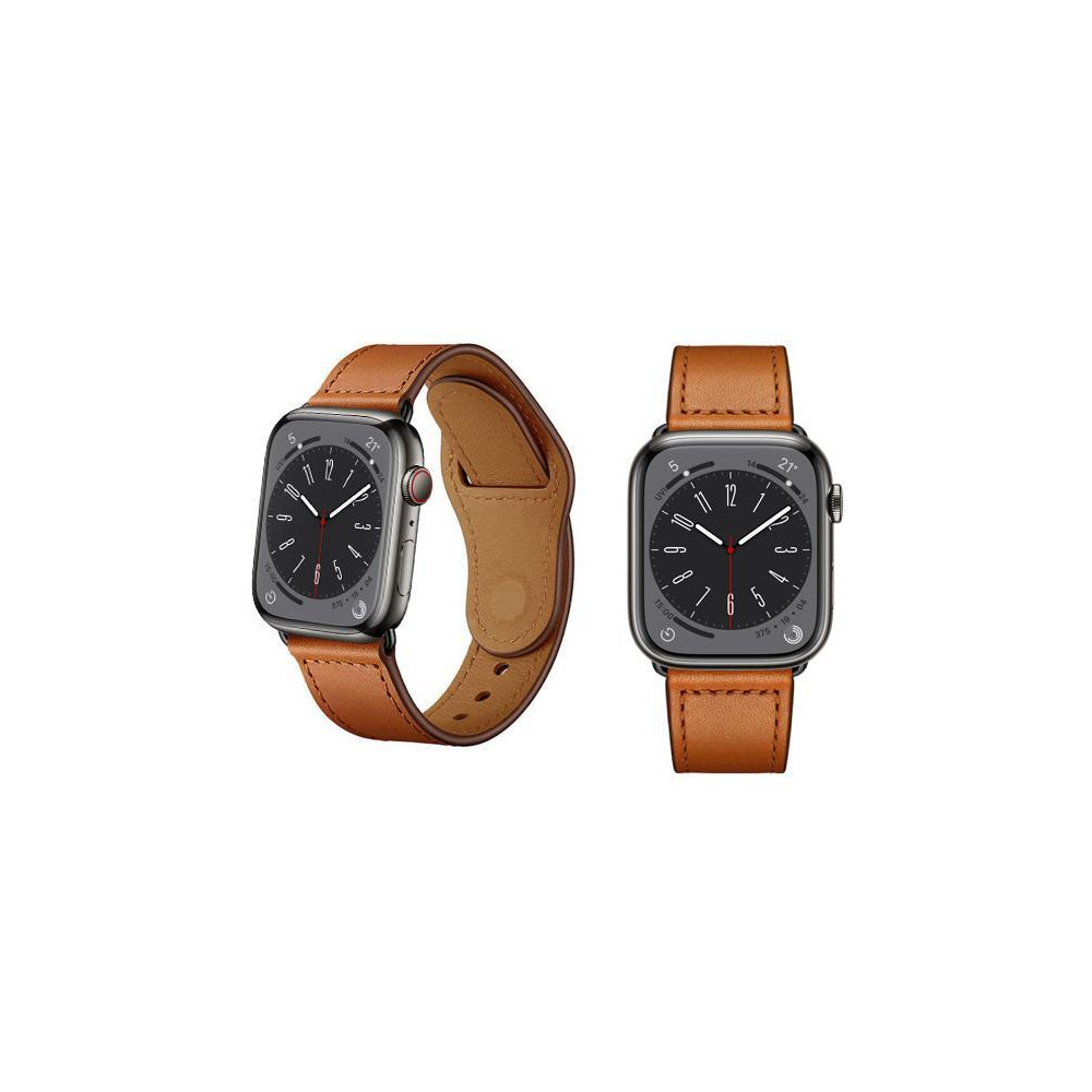 Perfii Genuine Leather Replacement Band For Apple Watch 41, 40, 38 mm Series 8/7/6/5/4 SE - 1