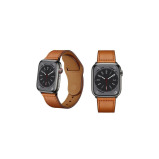 Perfii Genuine Leather Replacement Band For Apple Watch 41, 40, 38 mm Series 8/7/6/5/4 SE - 1 miniature