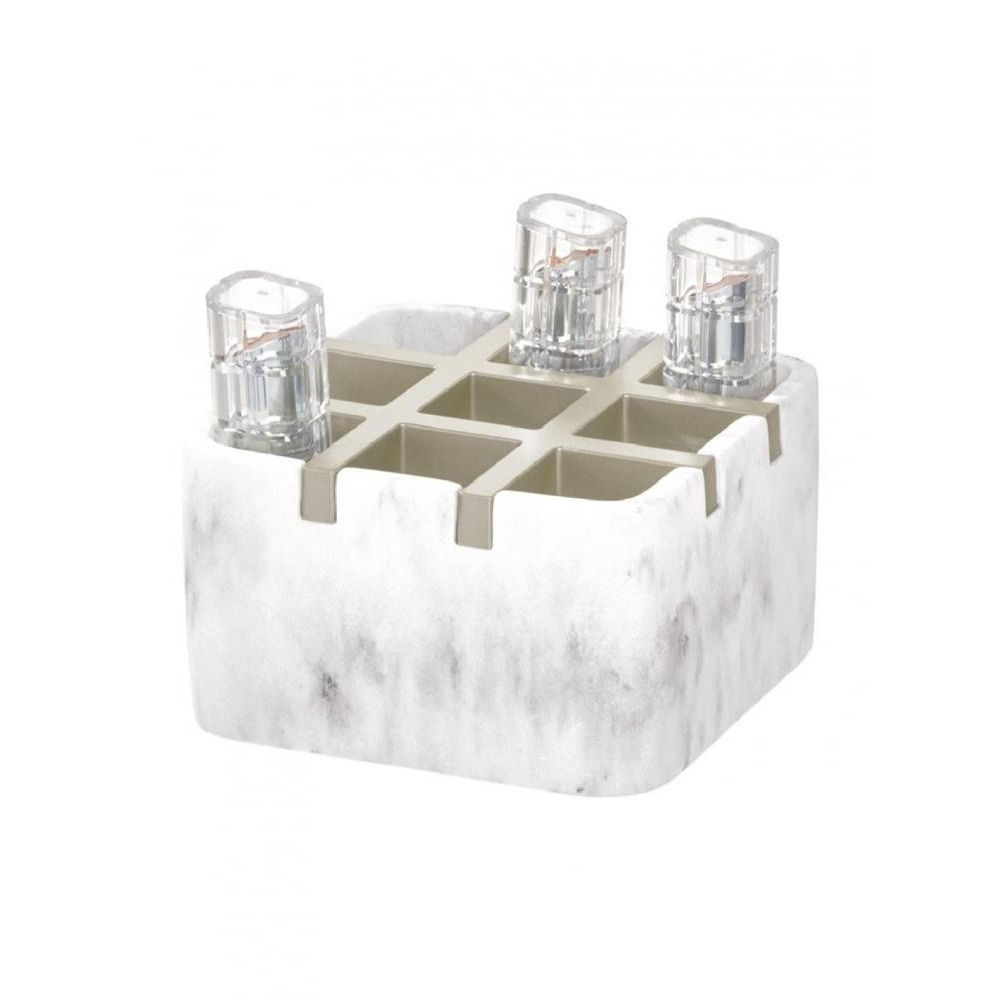 Косметический органайзер Inter Design Dakota Белый Мраморный Атлас - 3