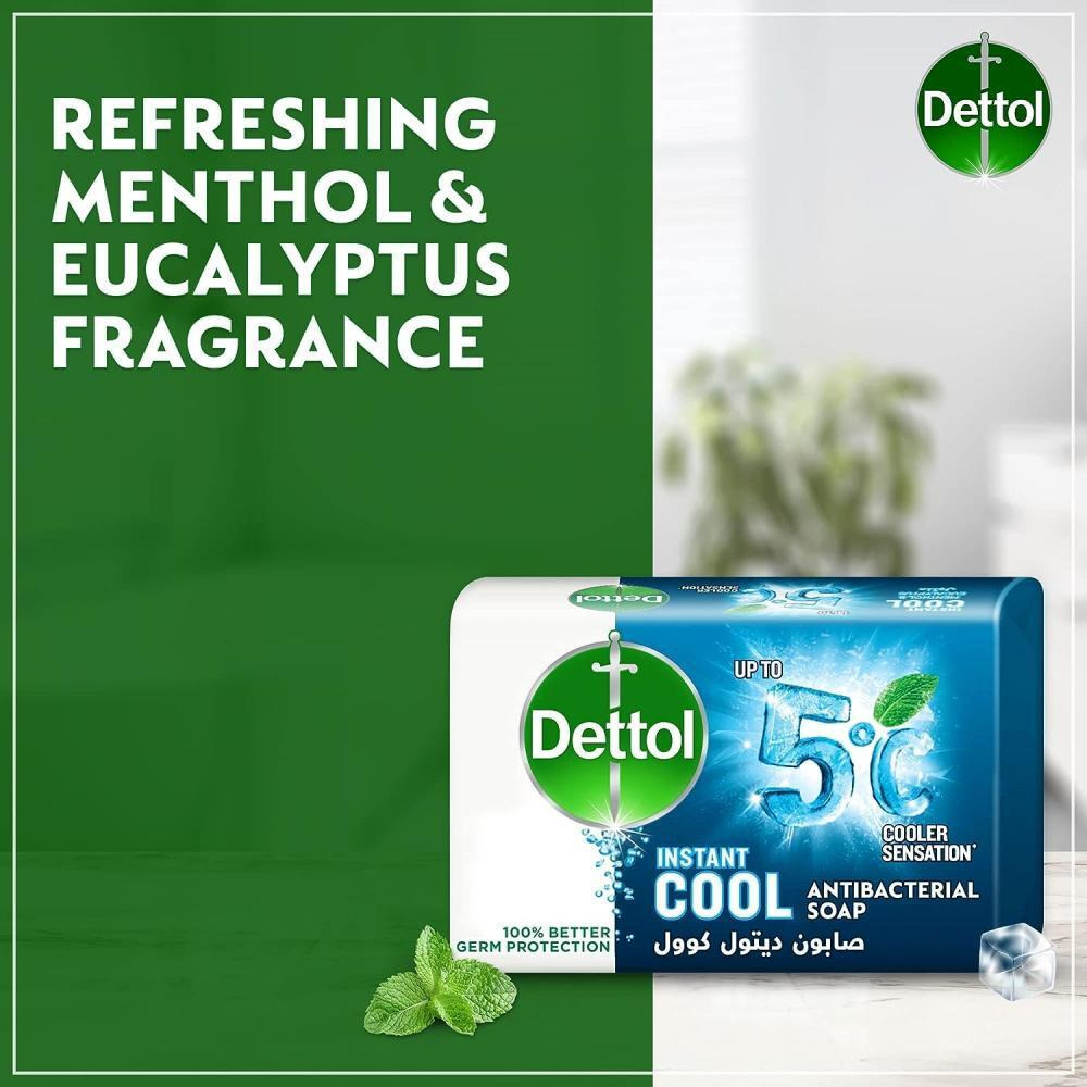 Dettol  Soap, Instant cool, Antibacterial, 2.5 oz (70 g) - 4