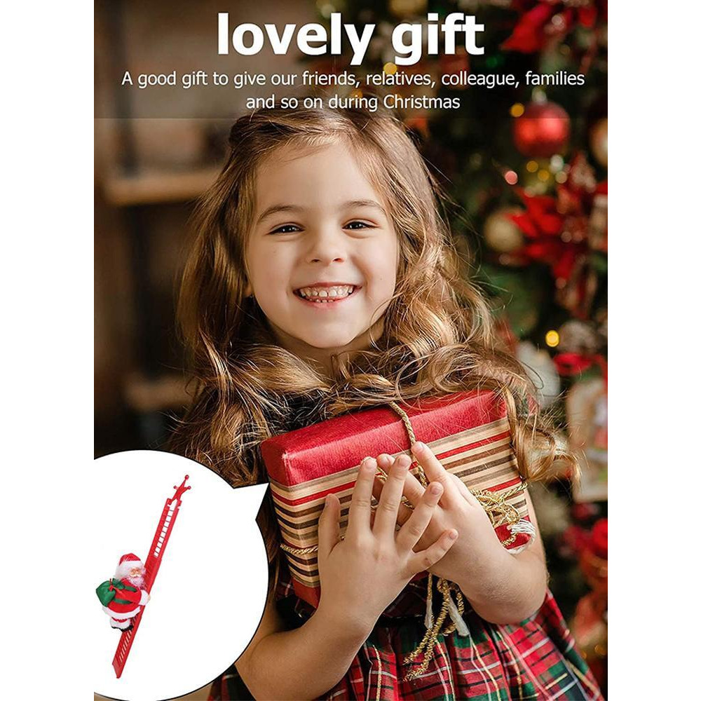 Musical Electric Santa Claus Climbing Decoration A Fun Christmas Tree Ornament and Gift for Kids with Up and Down Ladder Action… - 6