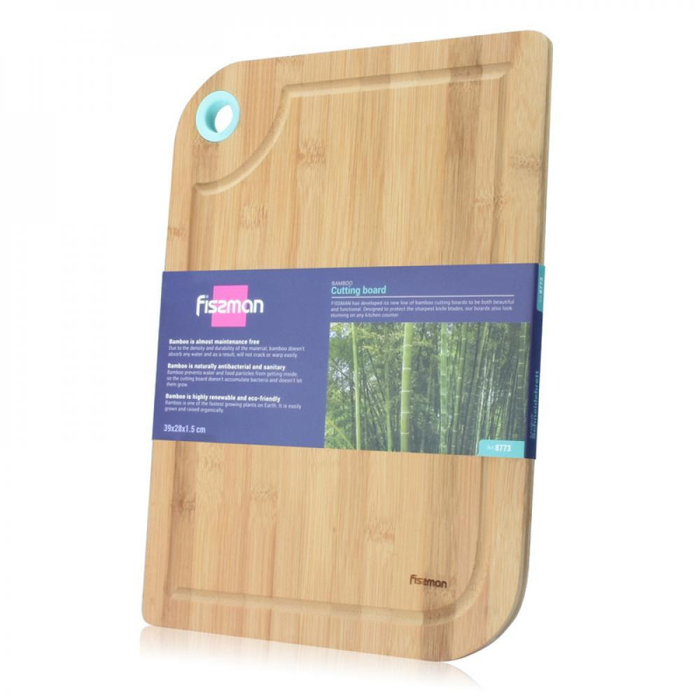 Fissman Cutting Board Bamboo Brown 39x28x1.5cm - 1