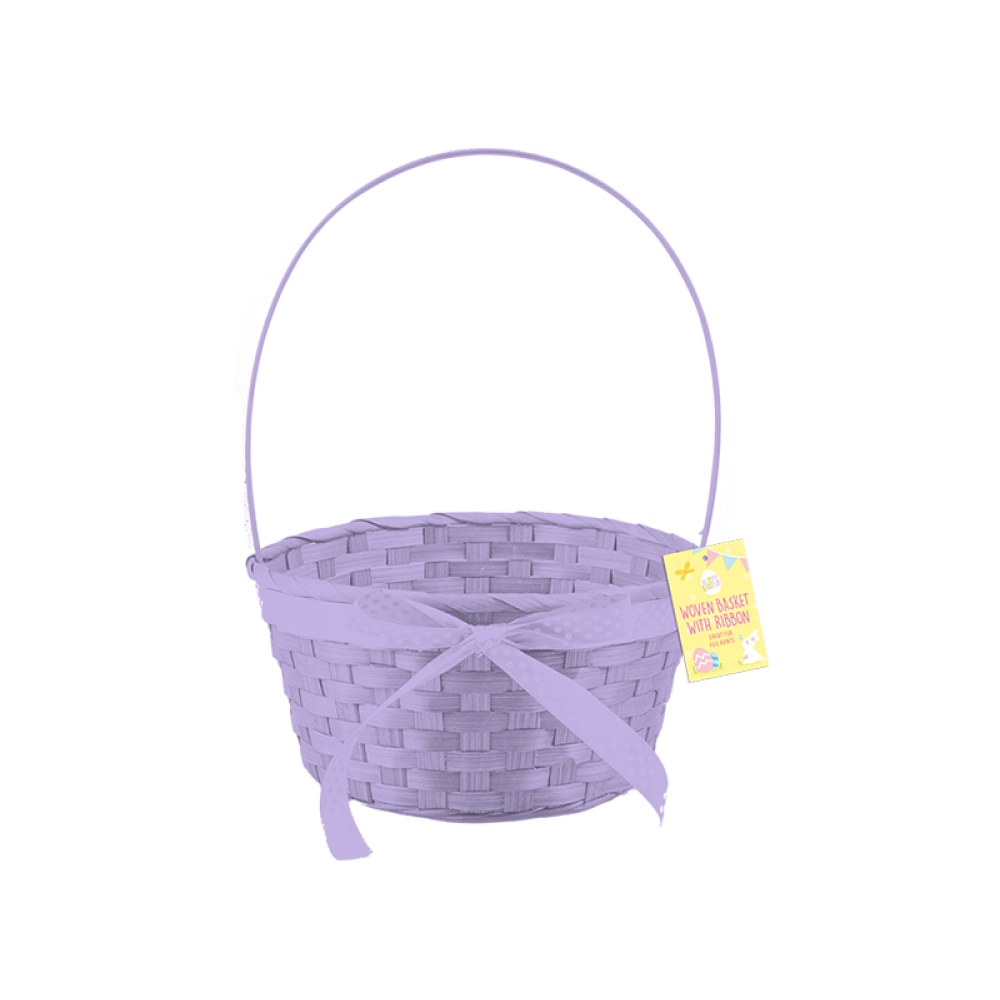 Gems Easter Woven Basket With Ribbon Assorted 1 Piece - 5