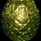 Exhart Solar Metal and Glass Pineapple Garden Stakes Green - 6 miniature