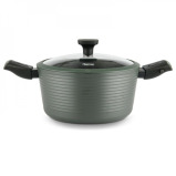 Fissman Saucepan With Detachable Brilliant Induction Bottom Handle Glass Lid 24 x 12cm/4.5LTR Green - 1 miniature