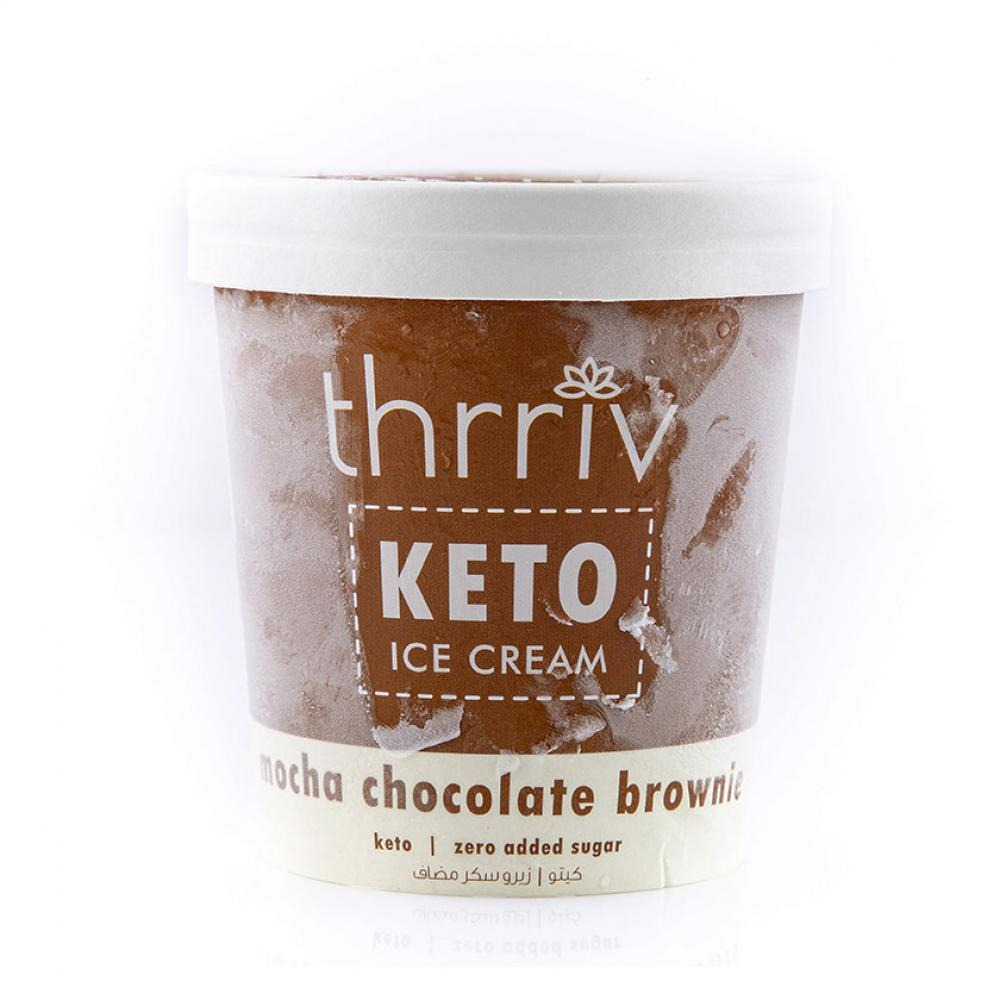 Thrriv Keto Mocha Chocolate Brownie Ice Cream Zero Sugar Added 100 ml - 1
