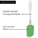 Fissman Spatula with Transparent Handle Green - 2 miniature