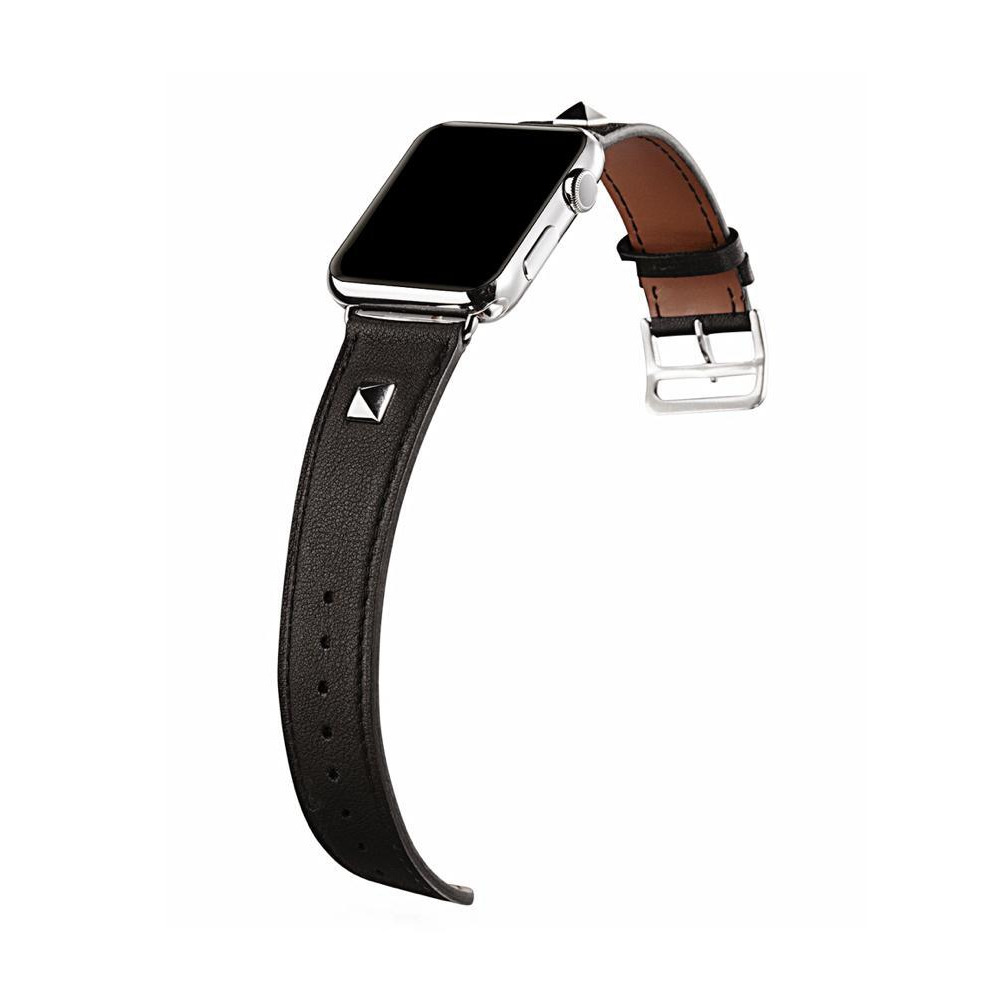 Perfii One Rivet Leather Replacement Band For Apple Watch 49/45/44/42mm Series Ultra/8/7/6/5/4/SE - 4