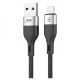 Miccell / Charging cable, 2.4A Ultra strong, USB to Lightning, 1M, Black, VQ-D129 - 3 miniature