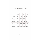 LINEN MAXI DRESS  GLOSSY BEIGE (S) - 6 miniature