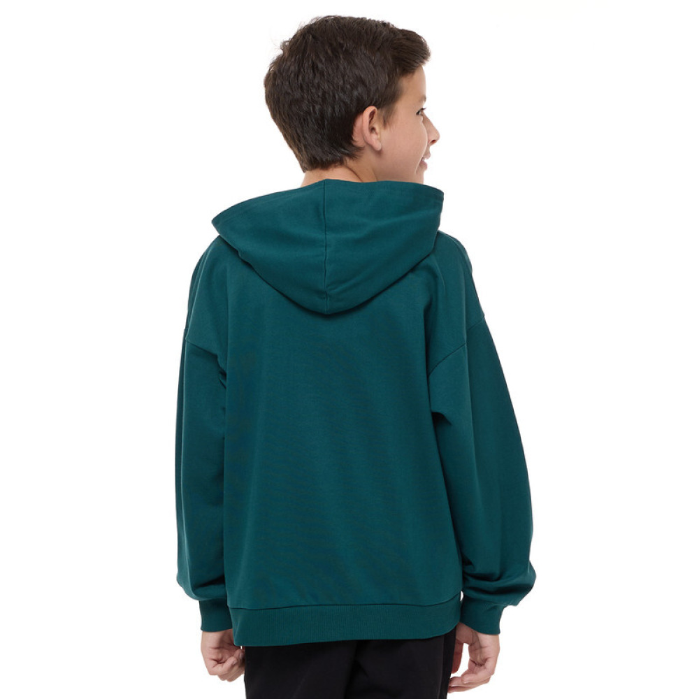 هودي للأولاد (9-10 سنوات) باللون الأخضر الداكن - 3