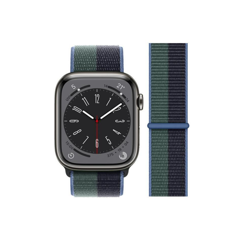 Perfii Nylon Loop Replacement Band For Apple Watch 49/45/44/42mm Series Ultra/8/7/6/SE/5/4/3 - 2