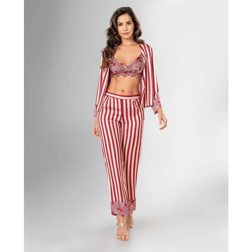 Hidden Beauty Lingerie Woman Red - Pajama Set - S - 1