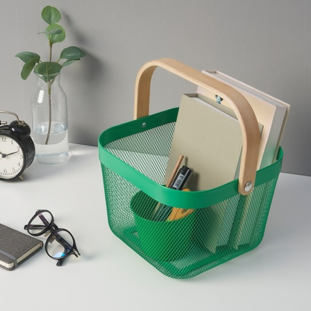 IKEA RISATORP Basket, Dark Green, 25x26x18 cm - 3