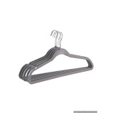 Wenko Flocking Hangers Set of 5 Grey - 1 miniature