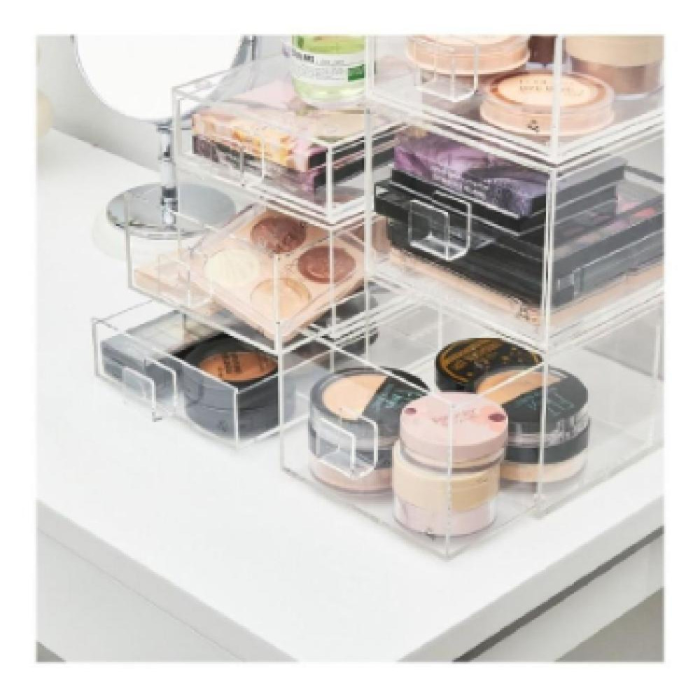 HS Vanity Stackable Acrylic Large Drawer Set of 2 Clear - 3