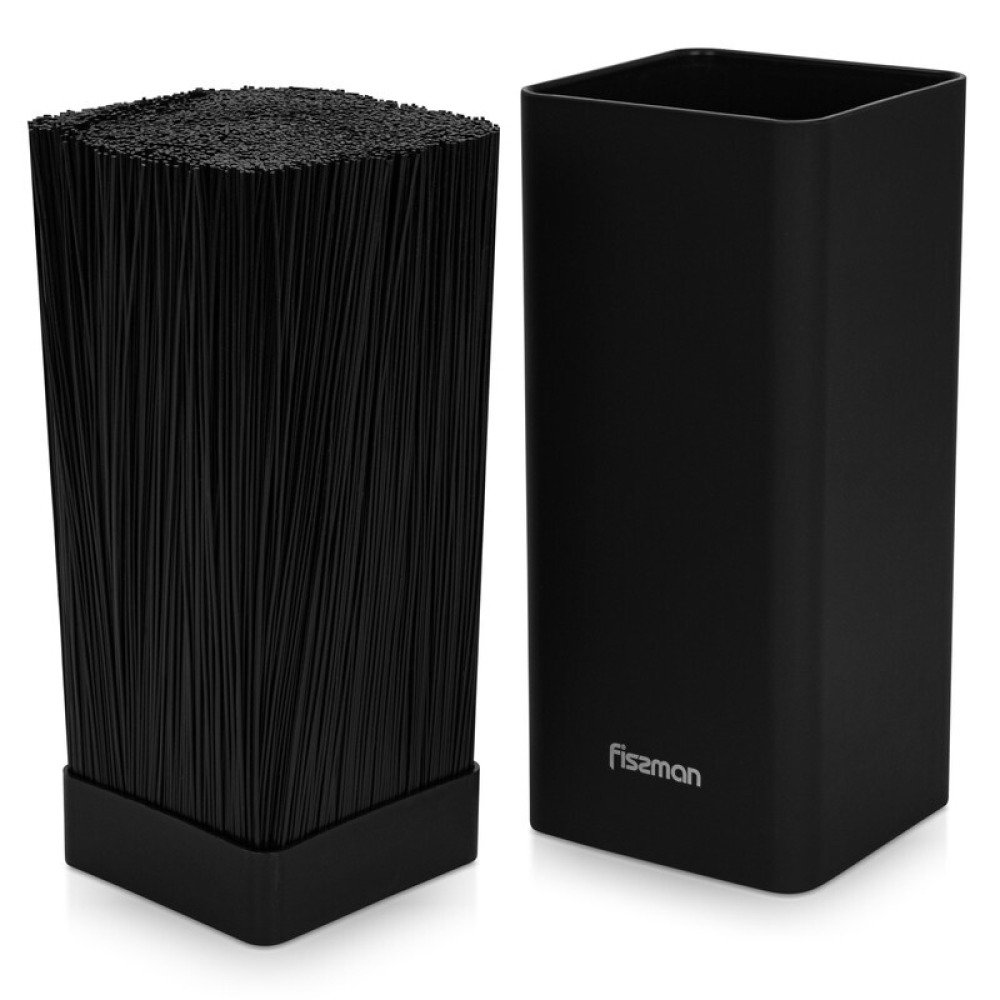 Fissman Kitchen Knife Organizer 10x10x22cm, Square Shaped, Black (Plastic) - 3