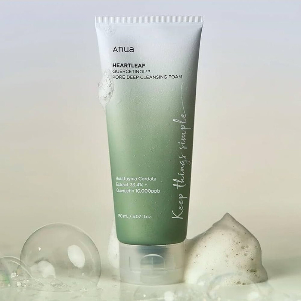 Anua Heartleaf Quercetinol Pore Deep Cleansing Foam White 150ml - 1