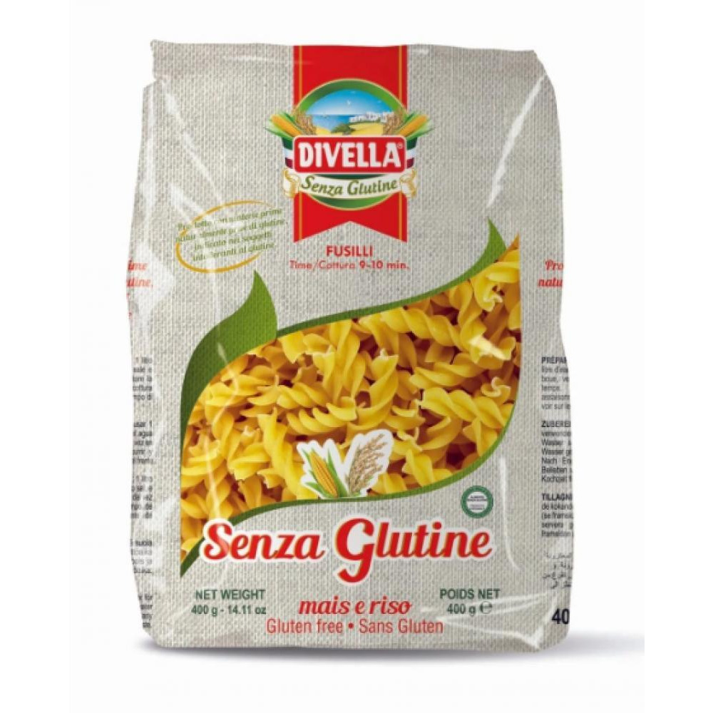Divella / Fusilli, Gluten Free, Pasta, 400 g - 1