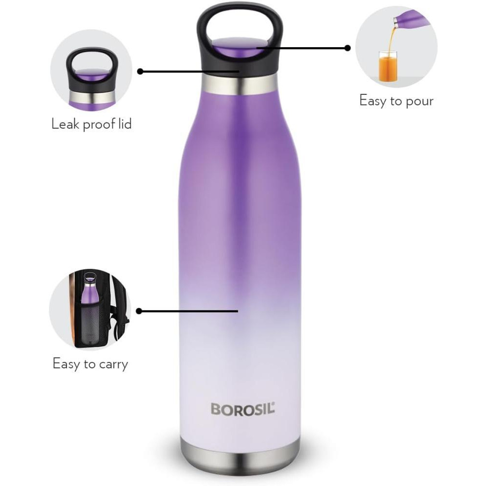 زجاجة مياه معزولة، 750 مل، بنفسجي - 5